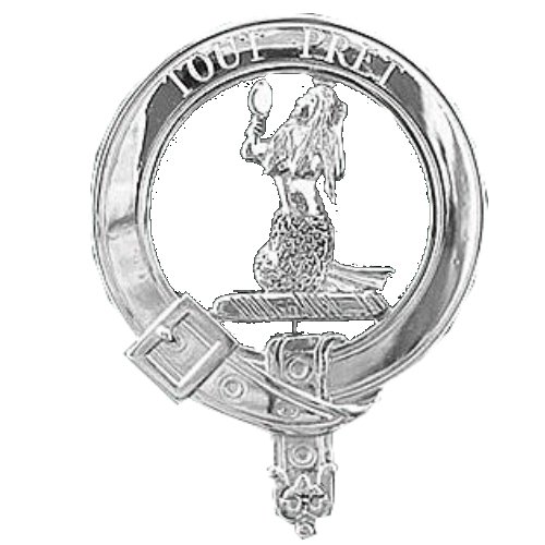 Image 1 of Murray Clan Badge Polished Sterling Silver Murray Clan Crest