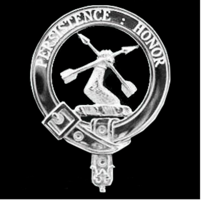 Image 0 of Morgan Clan Badge Polished Sterling Silver Morgan Clan Crest