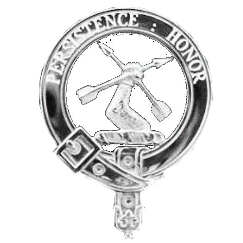 Image 1 of Morgan Clan Badge Polished Sterling Silver Morgan Clan Crest