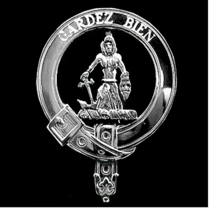 Image 0 of Montgomery Clan Badge Polished Sterling Silver Montgomery Clan Crest