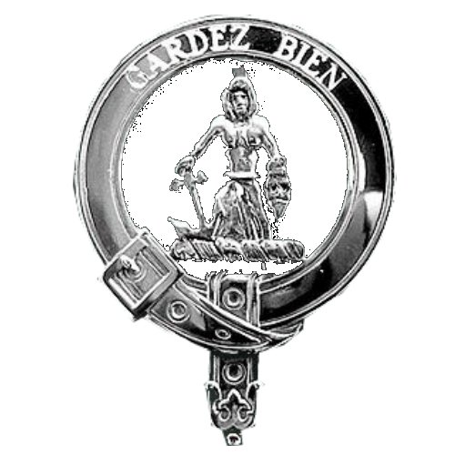 Image 1 of Montgomery Clan Badge Polished Sterling Silver Montgomery Clan Crest