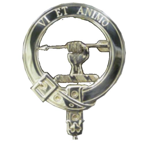 Image 1 of McCullough Badge Polished Sterling Silver McCullough Crest