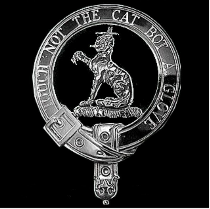 Image 0 of MacPherson Clan Badge Polished Sterling Silver MacPherson Clan Crest