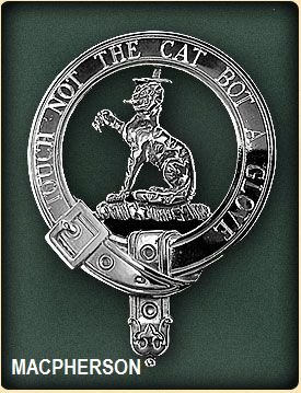 Image 2 of MacPherson Clan Badge Polished Sterling Silver MacPherson Clan Crest