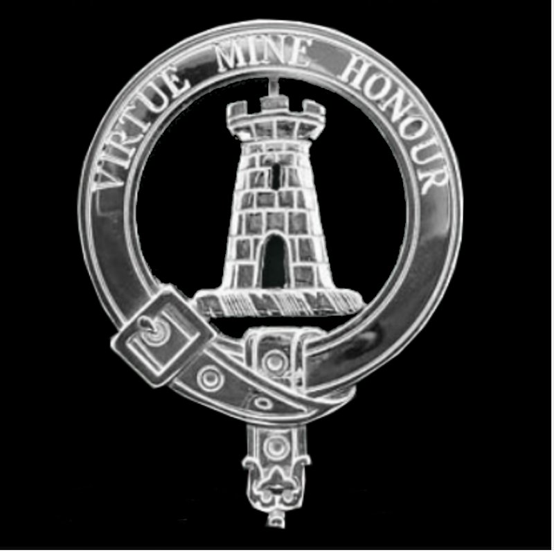 Image 0 of MacLean Clan Badge Polished Sterling Silver MacLean Clan Crest