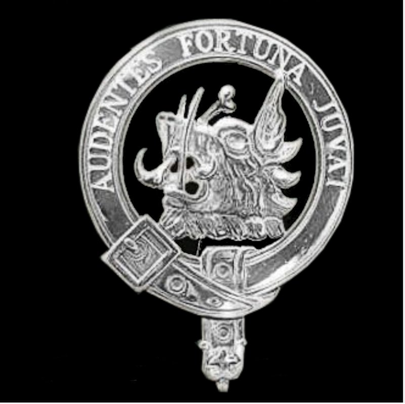 Image 0 of MacKinnon Clan Badge Polished Sterling Silver MacKinnon Clan Crest