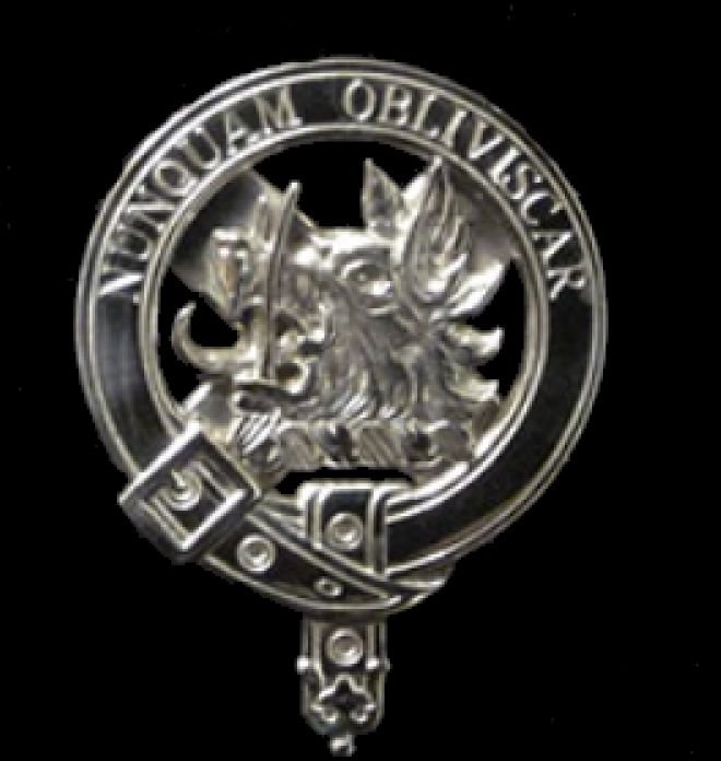 Image 0 of MacIver Clan Badge Polished Sterling Silver MacIver Clan Crest