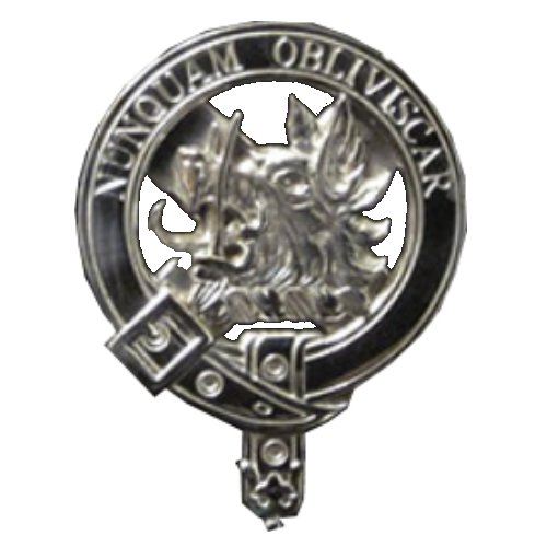 Image 1 of MacIver Clan Badge Polished Sterling Silver MacIver Clan Crest