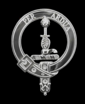 Image 0 of MacIntyre Clan Badge Polished Sterling Silver MacIntyre Clan Crest
