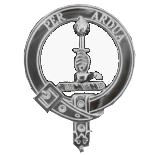 Image 1 of MacIntyre Clan Badge Polished Sterling Silver MacIntyre Clan Crest