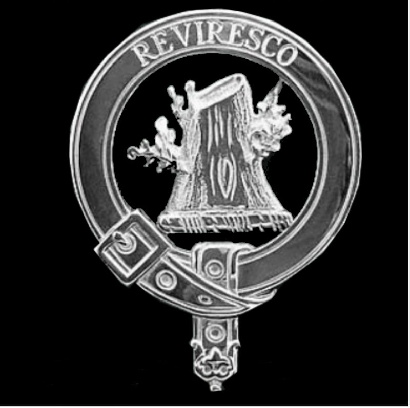 Image 0 of MacEwen Clan Badge Polished Sterling Silver MacEwen Clan Crest