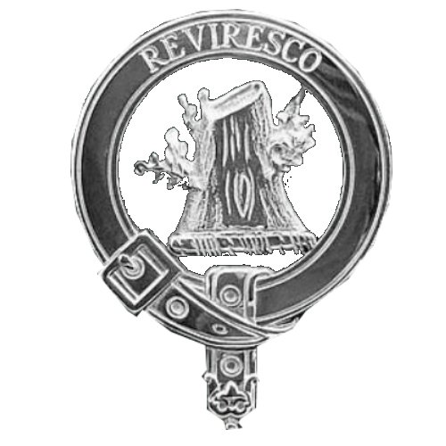 Image 1 of MacEwen Clan Badge Polished Sterling Silver MacEwen Clan Crest