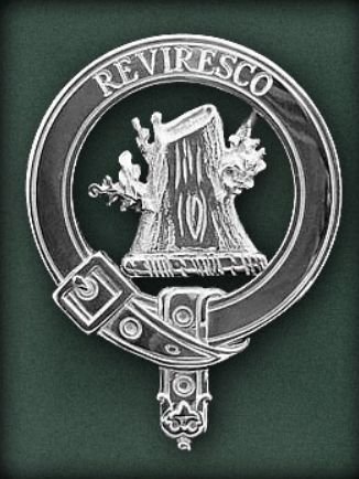 Image 2 of MacEwen Clan Badge Polished Sterling Silver MacEwen Clan Crest