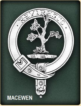 Image 5 of MacEwen Clan Badge Polished Sterling Silver MacEwen Clan Crest