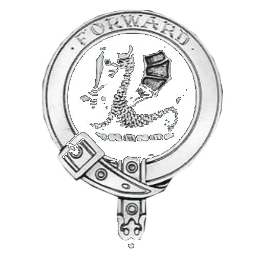 Image 1 of MacBeth Clan Badge Polished Sterling Silver MacBeth Clan Crest