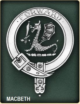 Image 2 of MacBeth Clan Badge Polished Sterling Silver MacBeth Clan Crest