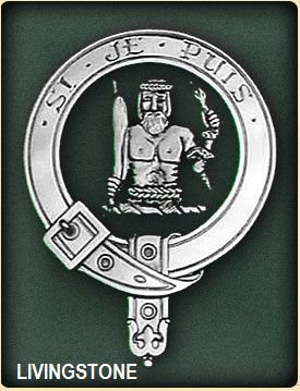 Image 2 of Livingstone Clan Badge Polished Sterling Silver Livingstone Clan Crest