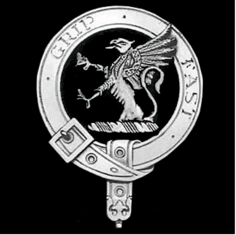 Image 0 of Leslie Clan Badge Polished Sterling Silver Leslie Clan Crest