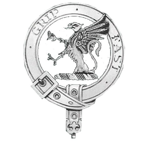 Image 1 of Leslie Clan Badge Polished Sterling Silver Leslie Clan Crest