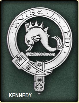 Image 2 of Kennedy Clan Badge Polished Sterling Silver Kennedy Clan Crest