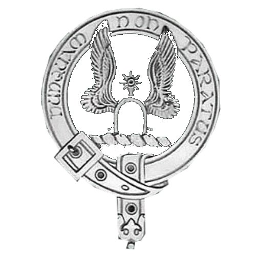 Image 1 of Johnston Clan Badge Polished Sterling Silver Johnston Clan Crest