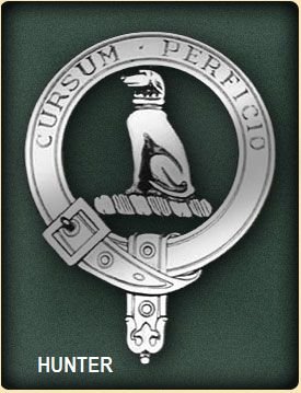 Image 2 of Hunter Clan Badge Polished Sterling Silver Hunter Clan Crest