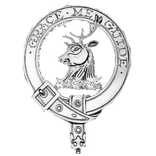 Image 1 of Forbes Clan Badge Polished Sterling Silver Forbes Clan Crest