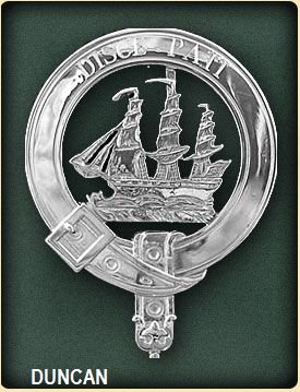 Image 2 of Duncan Clan Badge Polished Sterling Silver Duncan Clan Crest