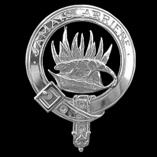 Image 0 of Douglas Clan Badge Polished Sterling Silver Douglas Clan Crest