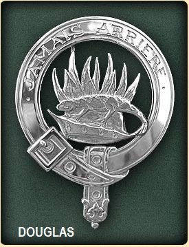 Image 2 of Douglas Clan Badge Polished Sterling Silver Douglas Clan Crest