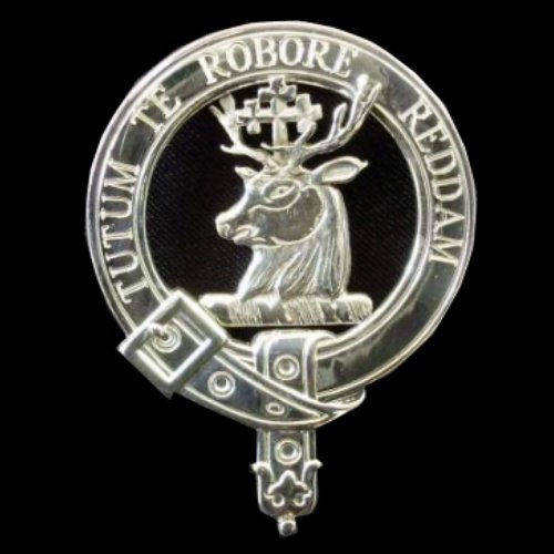 Image 0 of Crawford Clan Badge Polished Sterling Silver Crawford Clan Crest