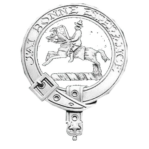 Image 1 of Craig Clan Badge Polished Sterling Silver Craig Clan Crest