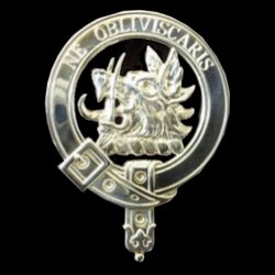 Campbell Clan Badge Polished Sterling Silver Campbell Clan Crest