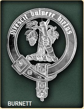 Image 2 of Burnett Badge Polished Sterling Silver Burnett Crest