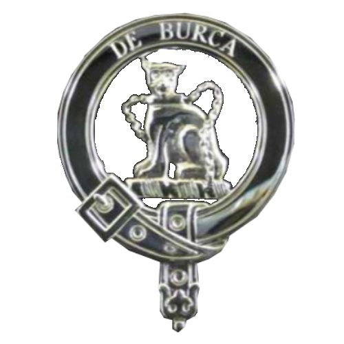 Image 1 of Burke Badge Polished Sterling Silver Burke Crest