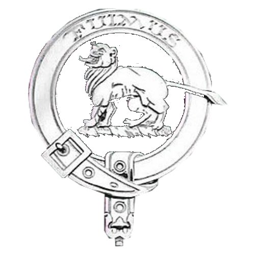 Image 1 of Bruce Clan Badge Polished Sterling Silver Bruce Clan Crest