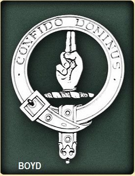 Image 2 of Boyd Clan Badge Polished Sterling Silver Boyd Clan Crest