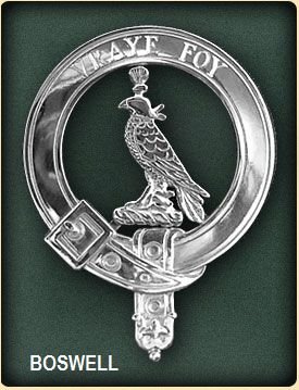 Image 2 of Boswell Badge Polished Sterling Silver Boswell Crest