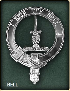 Image 2 of Bell Clan Badge Polished Sterling Silver Bell Clan Crest