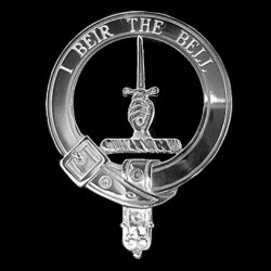 Bell Clan Badge Polished Sterling Silver Bell Clan Crest