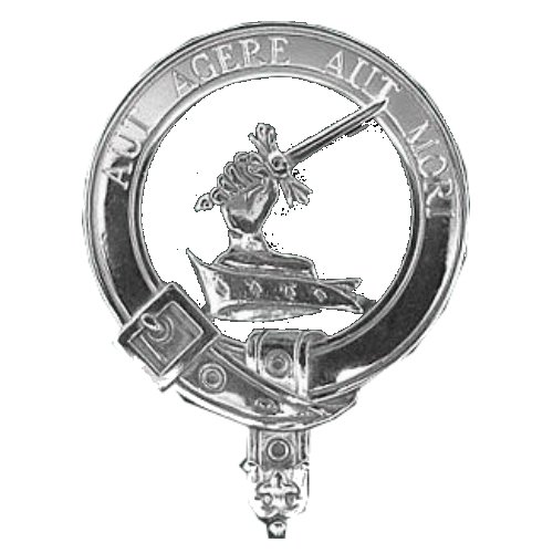 Image 1 of Barclay Clan Badge Polished Sterling Silver Barclay Clan Crest