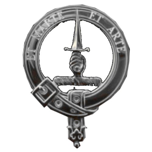 Image 1 of Bain Clan Badge Polished Sterling Silver Bain Clan Crest