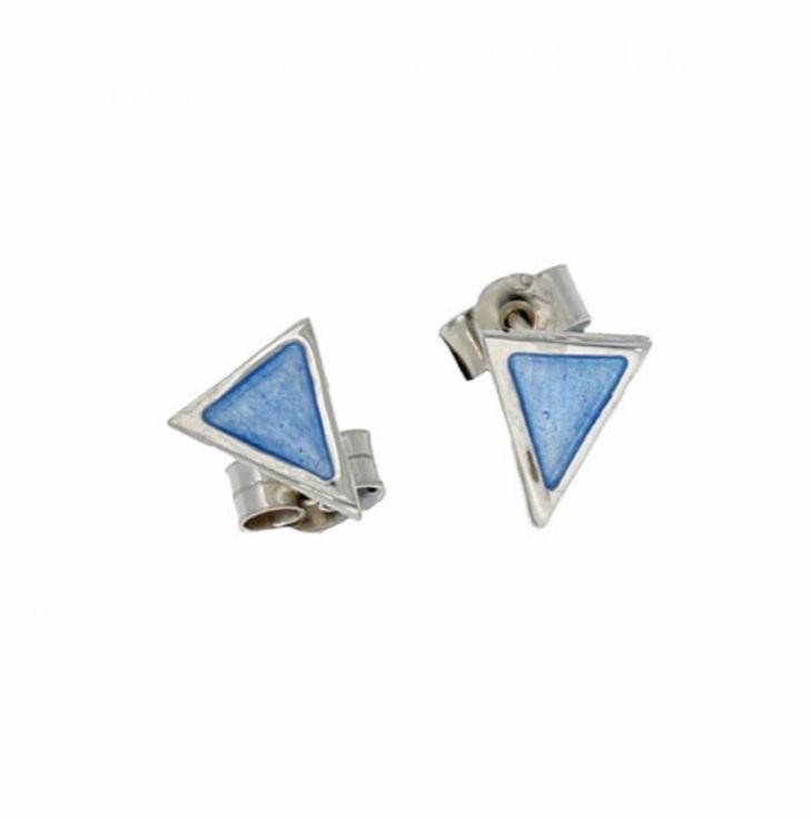 Image 1 of Flotilla Glas Mor Enamel Sterling Silver Small Stud Earrings