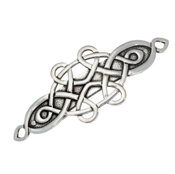 Image 1 of Mother And Child Celtic Knotwork Stylish Pewter Hair Slide