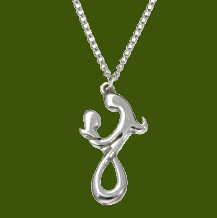 Image 0 of Mother And Child Entwined Stylish Pewter Pendant