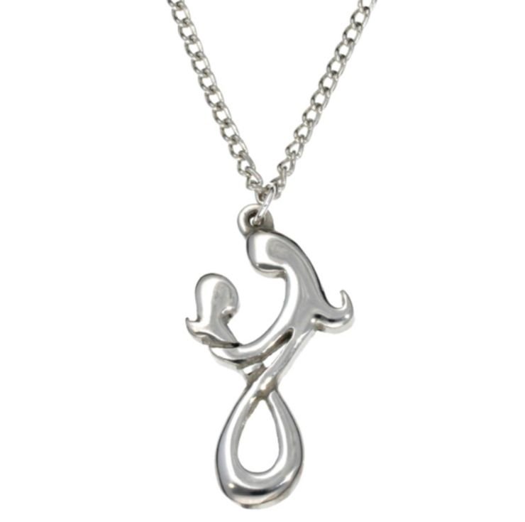 Image 1 of Mother And Child Entwined Stylish Pewter Pendant