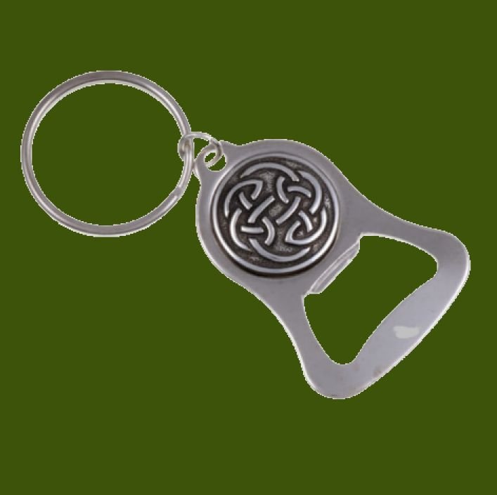 Image 0 of Lughs Celtic Knotwork Stylish Pewter Key Ring Bottle Opener