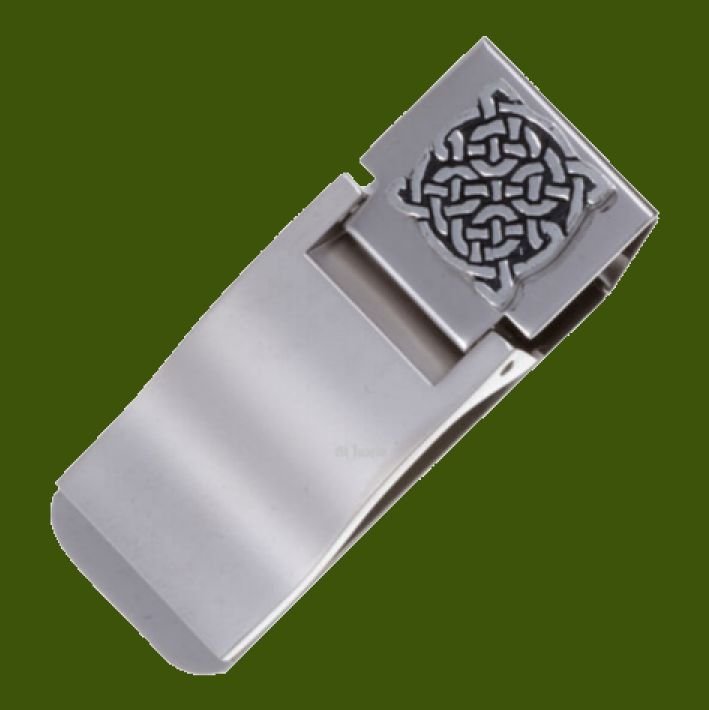 Image 0 of Lughs Celtic Knotwork Stylish Pewter Motif Nickel Plated Money Clip