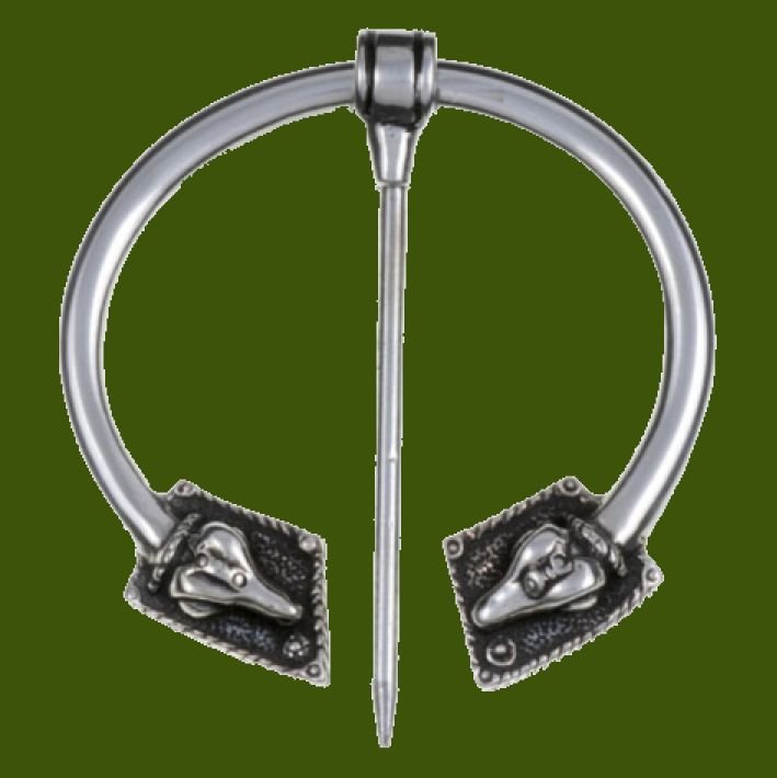 Image 0 of Tara Large Round Antiqued Penannular Stylish Pewter Brooch
