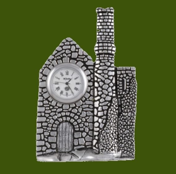 Image 0 of Cornish Engine House Antiqued Stylish Pewter Clock